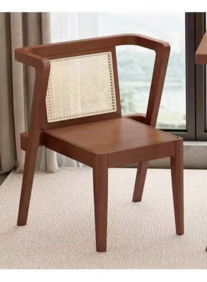 Raffine Modern Solid Wood Dining Table with Matching Cane Chairs Set, Elegant Square Wooden Table with Natural Finish, Compact Dining / Tea Table Set for Living Room, Café & Dining Area, Stylish Mid-Century Design Furniture Set for Contemporary Home Décor. - Image 5